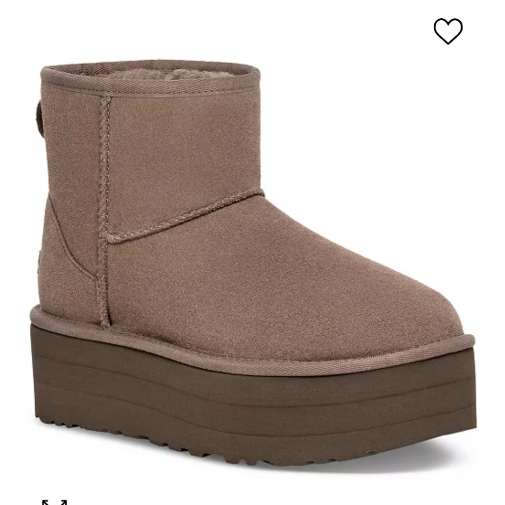 New. UGG Classic Mini Platform Smoke Plume